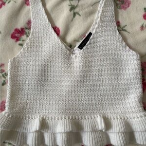 crochet babydoll tank top